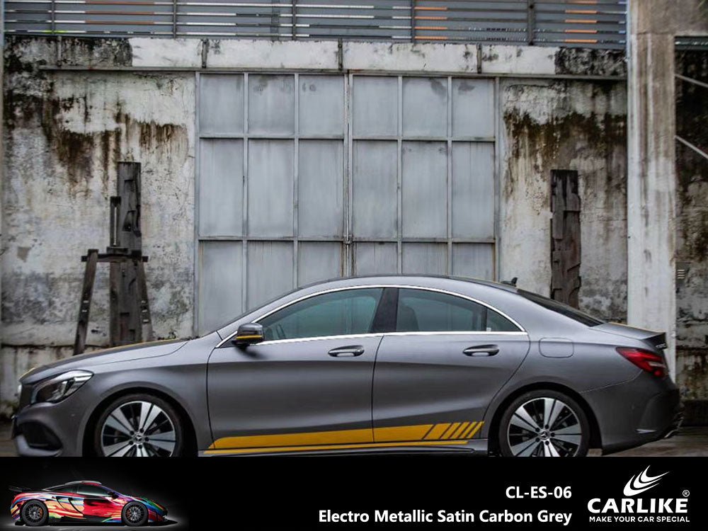 CARLIKE CL-ES-06 Electro Metallic Satin Carbon Grey Vinyl - CARLIKE WRAP