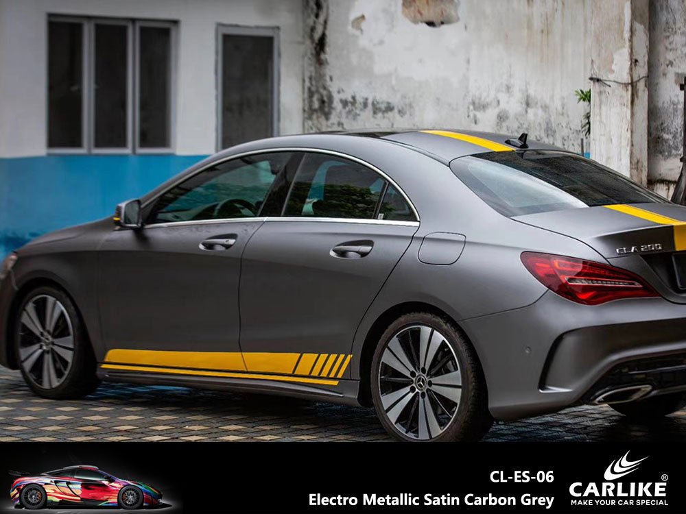 CARLIKE CL-ES-06 Electro Metallic Satin Carbon Grey Vinyl - CARLIKE WRAP