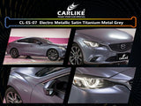 CARLIKE CL-ES-07 Electro Metallic Satin Titanium Metal Grey Vinyl - CARLIKE WRAP