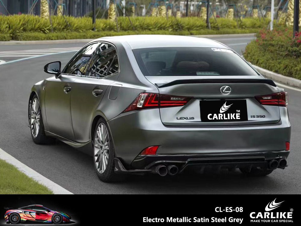 CARLIKE CL-ES-08 Electro Metallic Satin Steel Grey Vinyl - CARLIKE WRAP