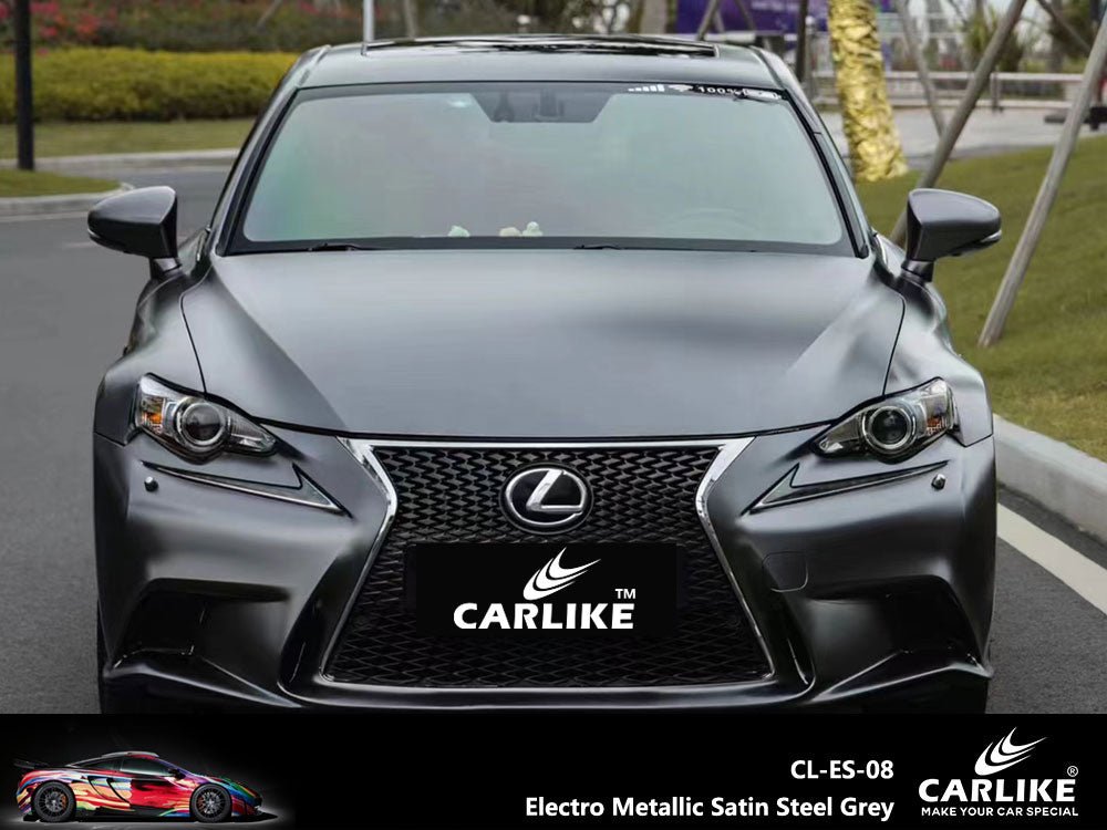 CARLIKE CL-ES-08 Electro Metallic Satin Steel Grey Vinyl - CARLIKE WRAP