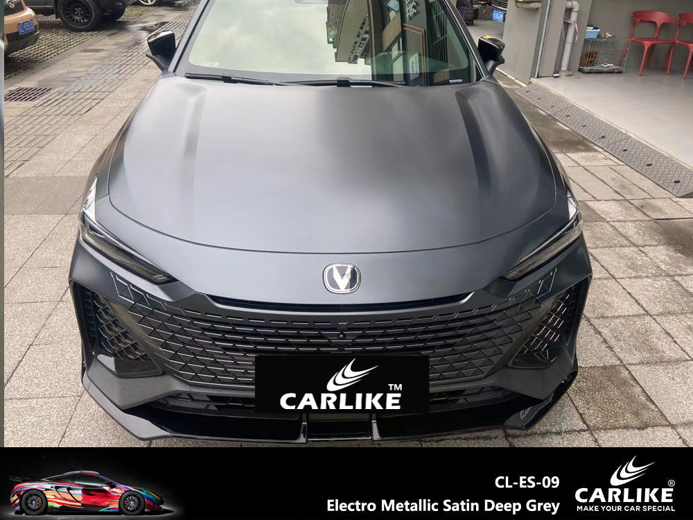 CARLIKE CL-ES-09 Electro Metallic Satin Deep Grey Vinyl - CARLIKE WRAP