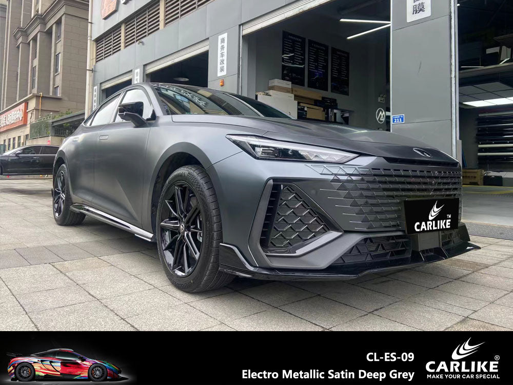 CARLIKE CL-ES-09 Electro Metallic Satin Deep Grey Vinyl - CARLIKE WRAP