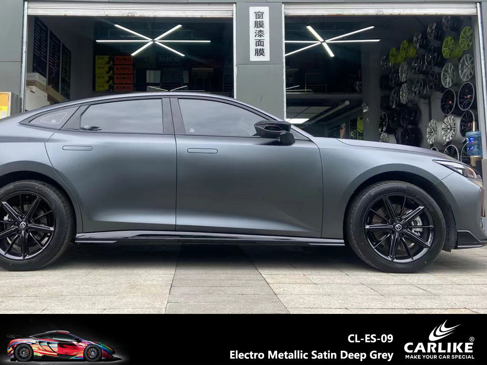 CARLIKE CL-ES-09 Electro Metallic Satin Deep Grey Vinyl - CARLIKE WRAP