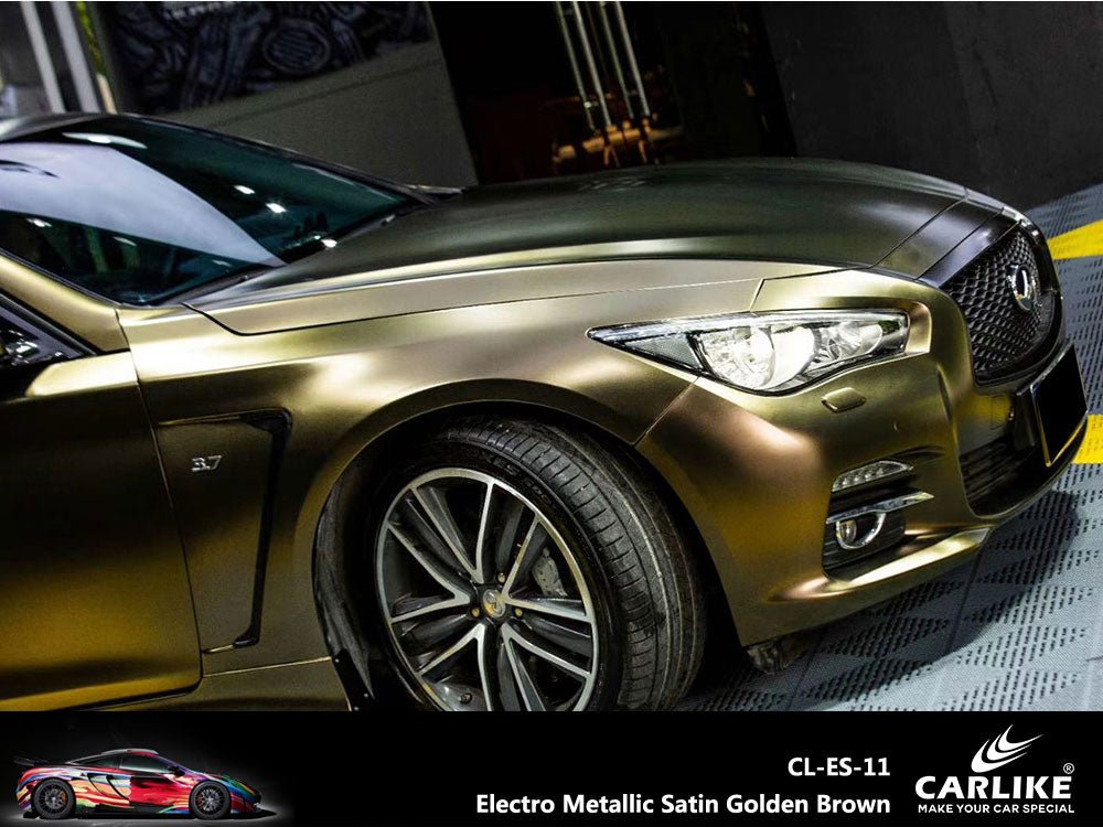 CARLIKE CL-ES-11 Electro Metallic Satin Golden Brown Vinyl - CARLIKE WRAP