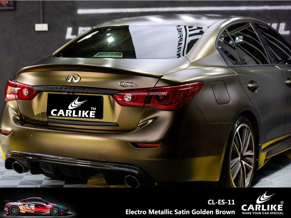 CARLIKE CL-ES-11 Electro Metallic Satin Golden Brown Vinyl - CARLIKE WRAP