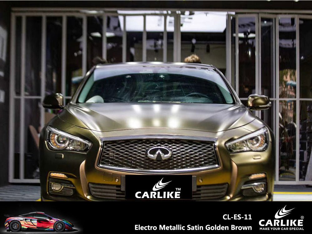 CARLIKE CL-ES-11 Electro Metallic Satin Golden Brown Vinyl - CARLIKE WRAP