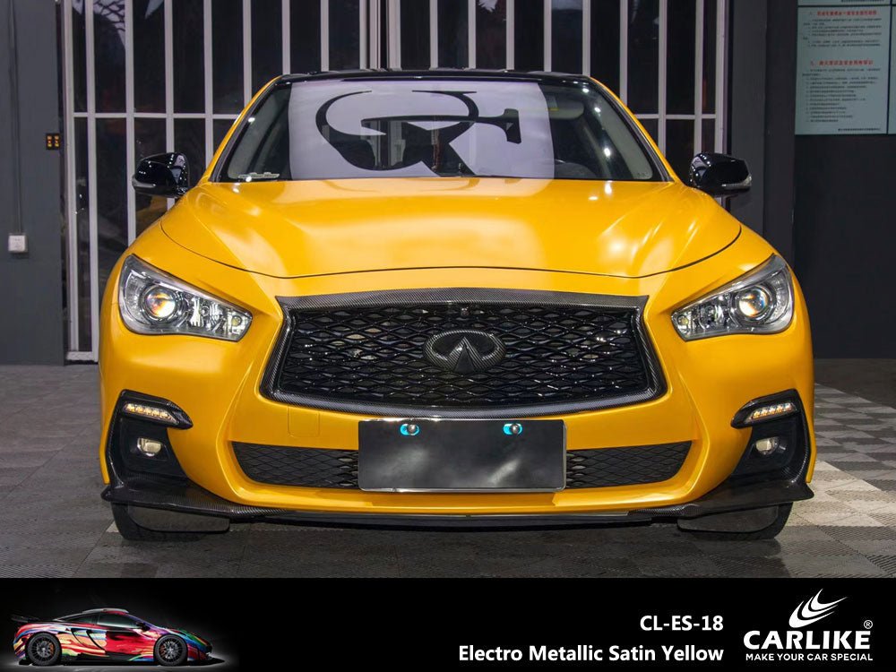 CARLIKE CL-ES-18 Electro Metallic Satin Yellow Vinyl - CARLIKE WRAP