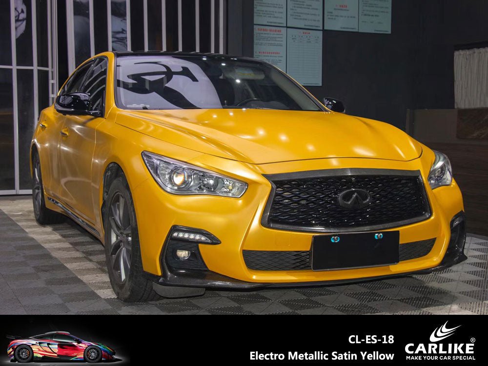 CARLIKE CL-ES-18 Electro Metallic Satin Yellow Vinyl - CARLIKE WRAP