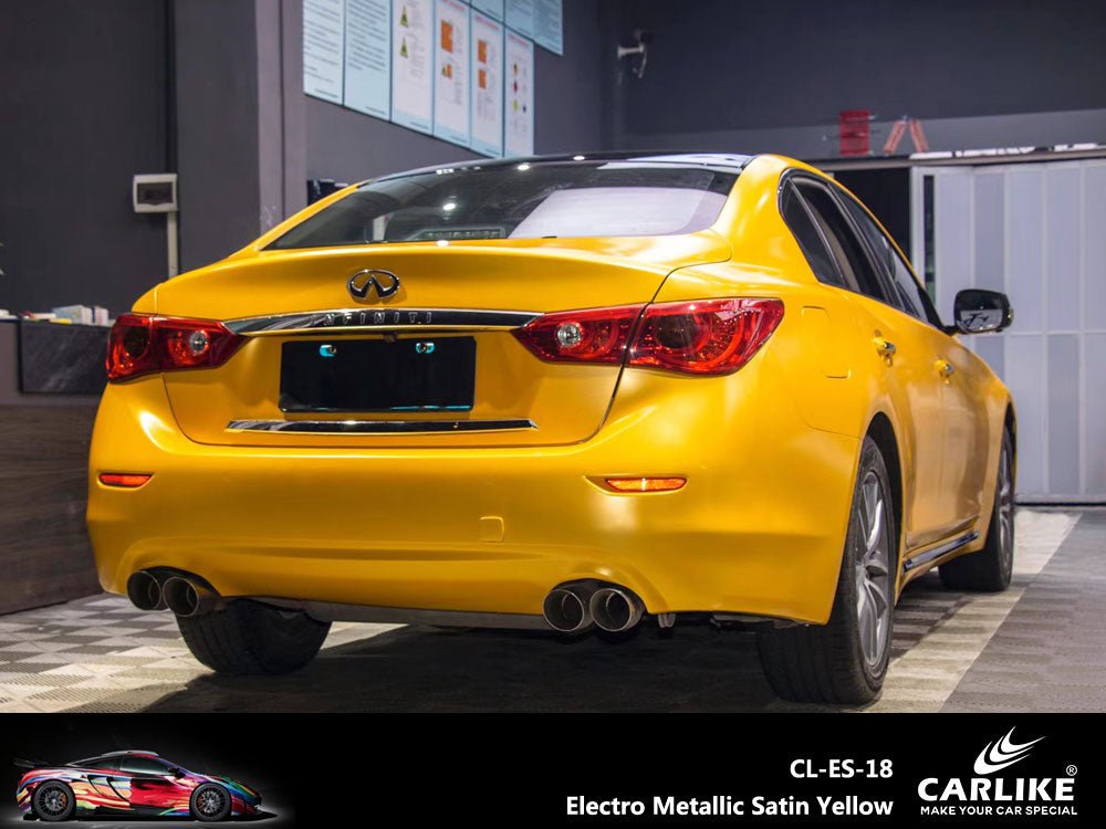 CARLIKE CL-ES-18 Electro Metallic Satin Yellow Vinyl - CARLIKE WRAP