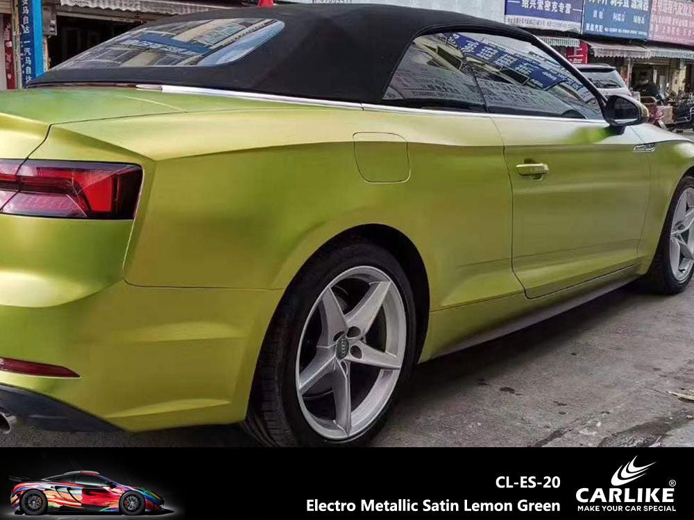CARLIKE CL-ES-20 Electro Metallic Satin Lemon Green Vinyl - CARLIKE WRAP