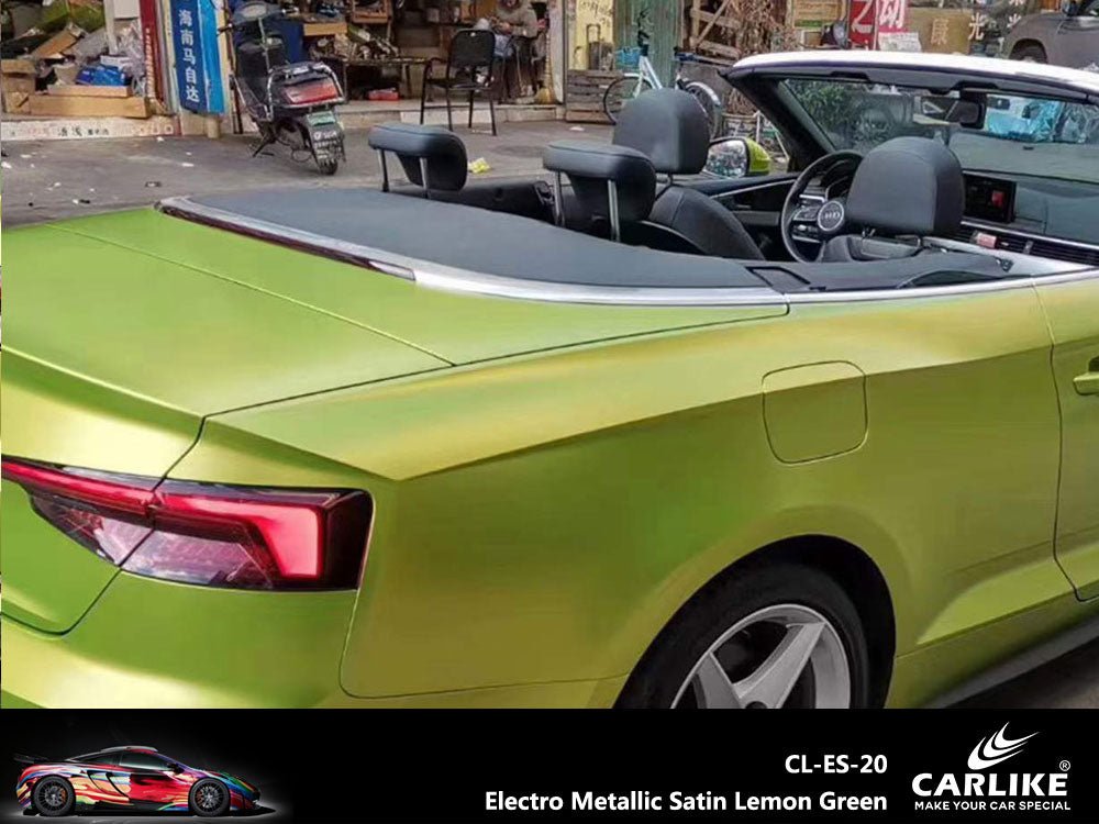 CARLIKE CL-ES-20 Electro Metallic Satin Lemon Green Vinyl - CARLIKE WRAP