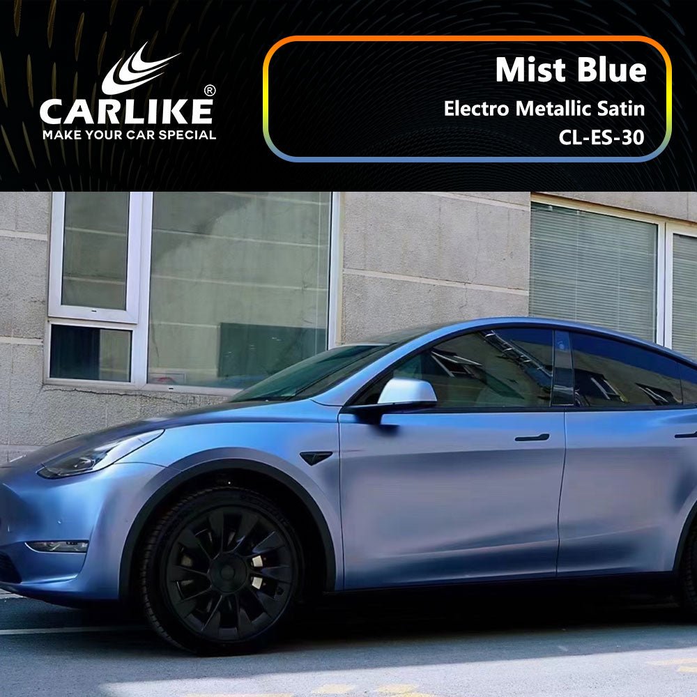 CARLIKE CL-ES-30 Electro Metallic Satin Mist Blue Vinyl - CARLIKE WRAP