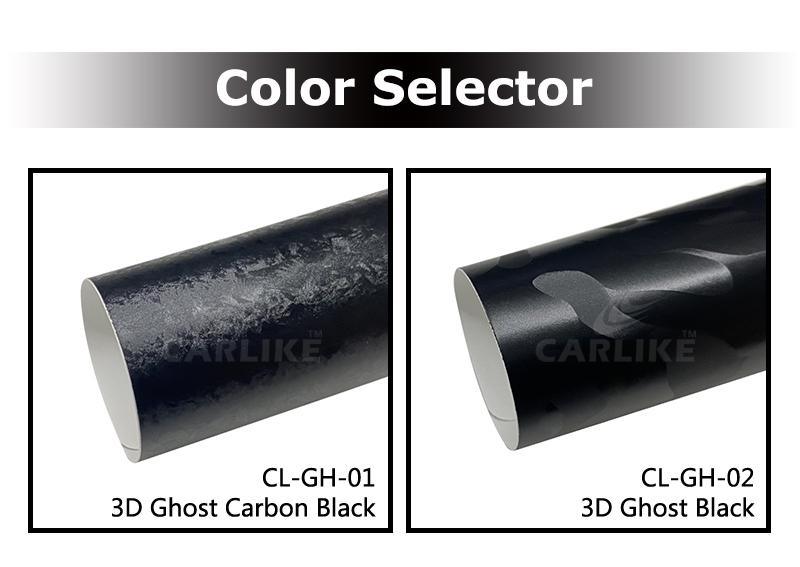 CARLIKE CL-GH-02 3D Ghost Black Vinyl - CARLIKE WRAP