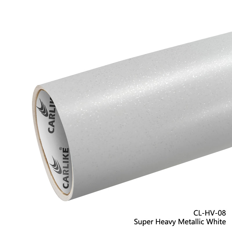CARLIKE CL-HV-08 Super Heavy Metallic White Vinyl - CARLIKE WRAP