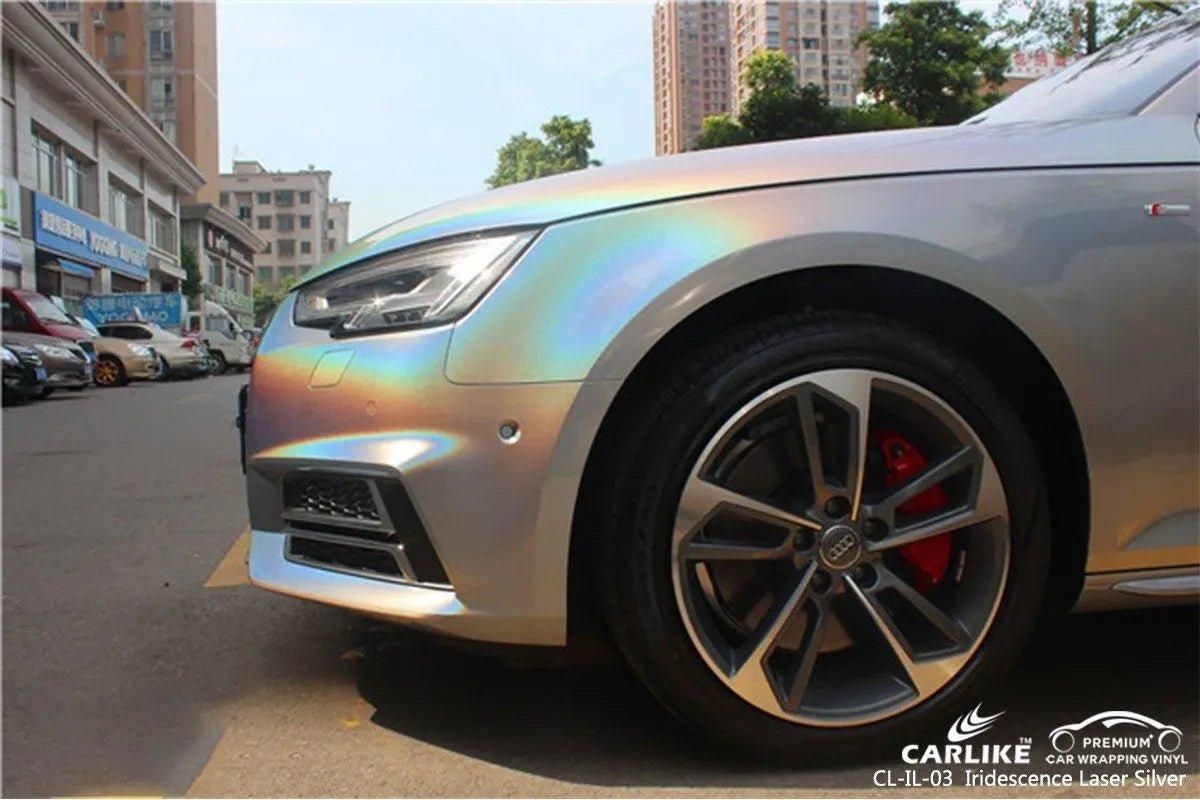 CARLIKE CL-IL-03 Iridescence Laser Silver Vinyl - CARLIKE WRAP