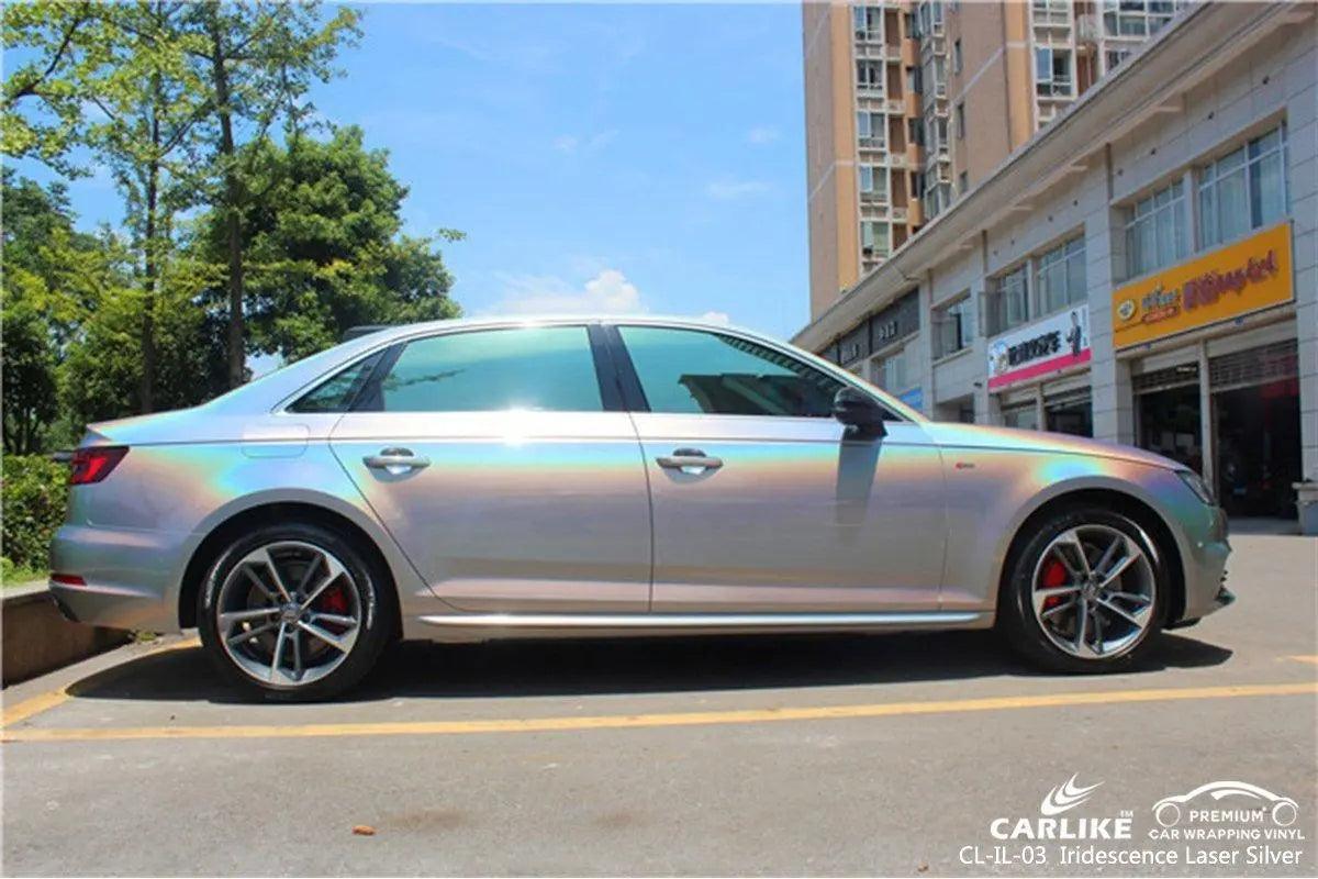 CARLIKE CL-IL-03 Iridescence Laser Silver Vinyl CARLIKE Car Wrapping Vinyl