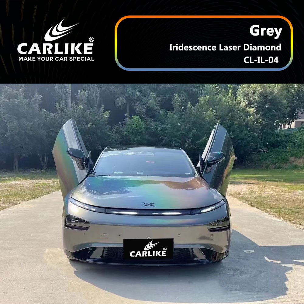 CARLIKE CL-IL-04 Iridescence Laser Diamond Grey Vinyl - CARLIKE WRAP