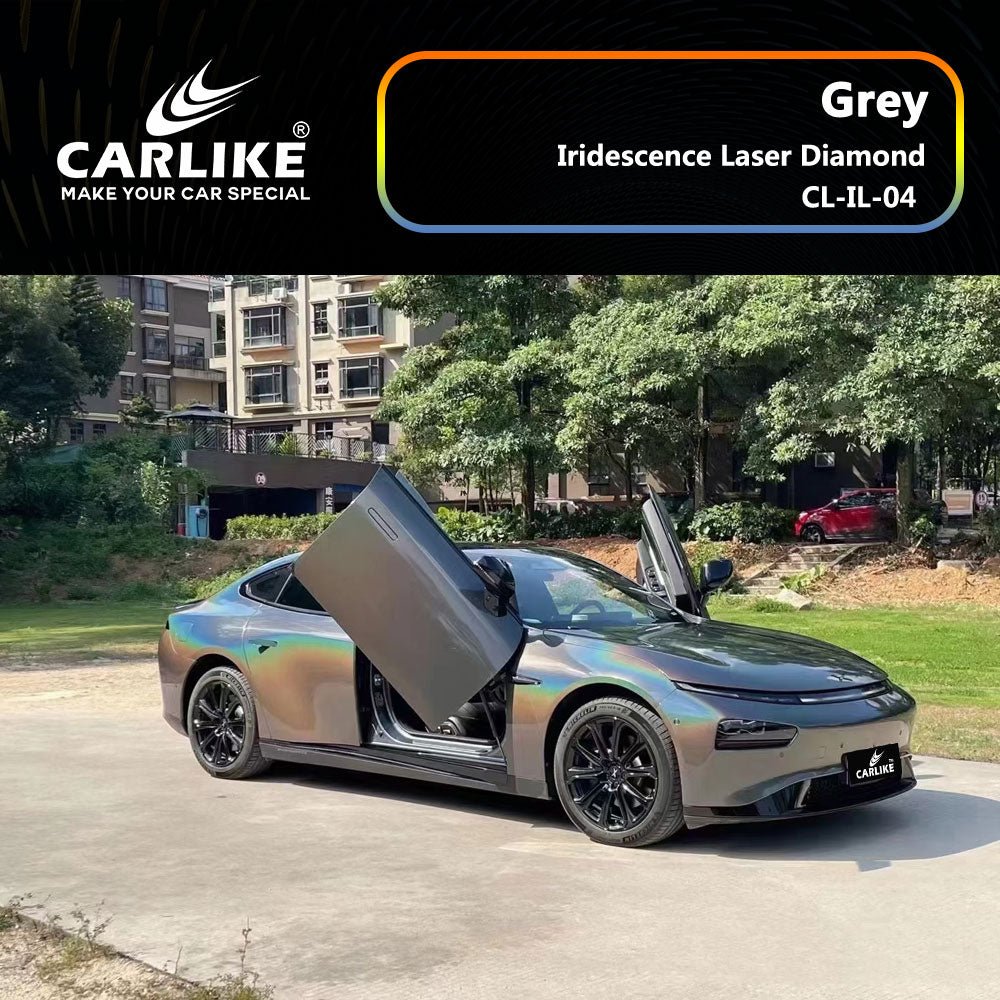 CARLIKE CL-IL-04 Iridescence Laser Diamond Grey Vinyl - CARLIKE WRAP