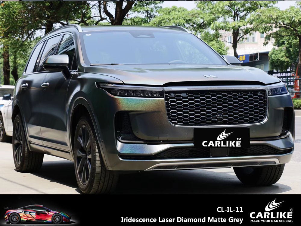 CARLIKE CL-IL-11 Iridescence Laser Diamond Matte Grey Vinyl - CARLIKE WRAP