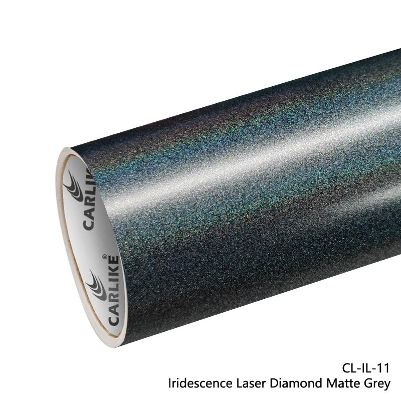 CARLIKE CL-IL-11 Iridescence Laser Diamond Matte Grey Vinyl - CARLIKE WRAP