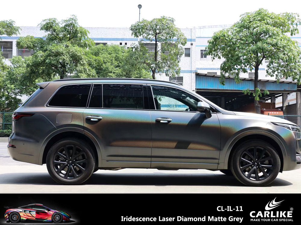 CARLIKE CL-IL-11 Iridescence Laser Diamond Matte Grey Vinyl - CARLIKE WRAP