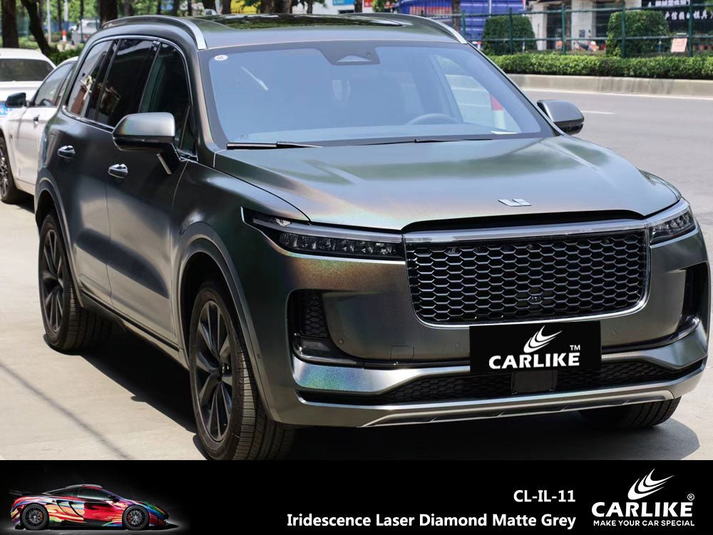 CARLIKE CL-IL-11 Iridescence Laser Diamond Matte Grey Vinyl - CARLIKE WRAP