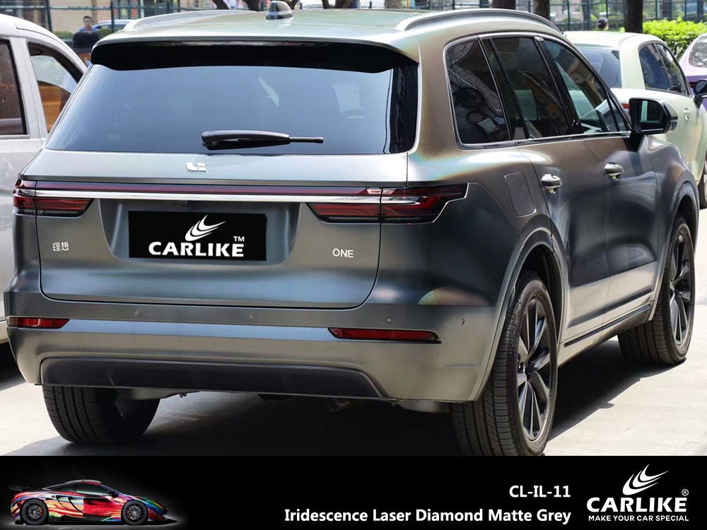 CARLIKE CL-IL-11 Iridescence Laser Diamond Matte Grey Vinyl - CARLIKE WRAP