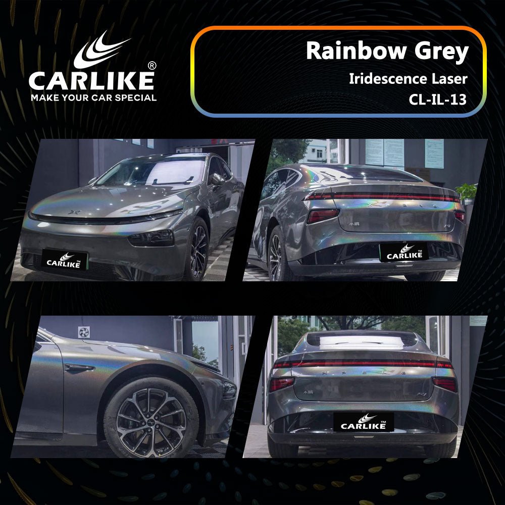 CARLIKE CL-IL-13 Iridescence Laser Rainbow Grey Vinyl - CARLIKE WRAP