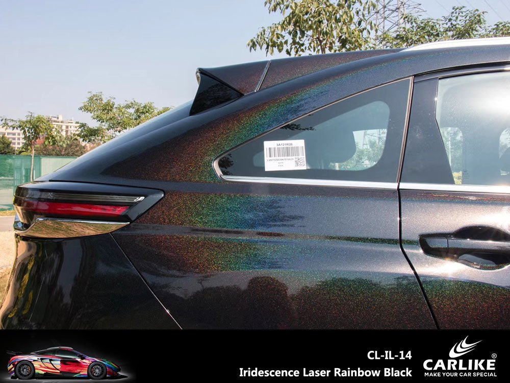 CARLIKE CL-IL-14 Iridescence Laser Rainbow Black Vinyl - CARLIKE WRAP