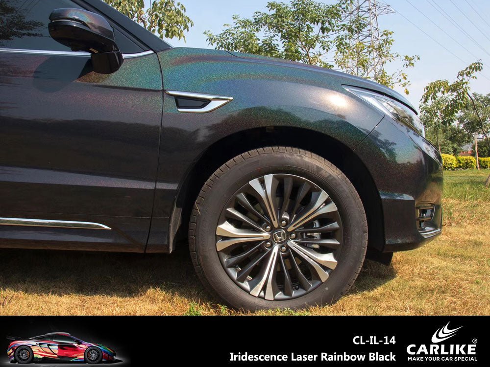 CARLIKE CL-IL-14 Iridescence Laser Rainbow Black Vinyl - CARLIKE WRAP