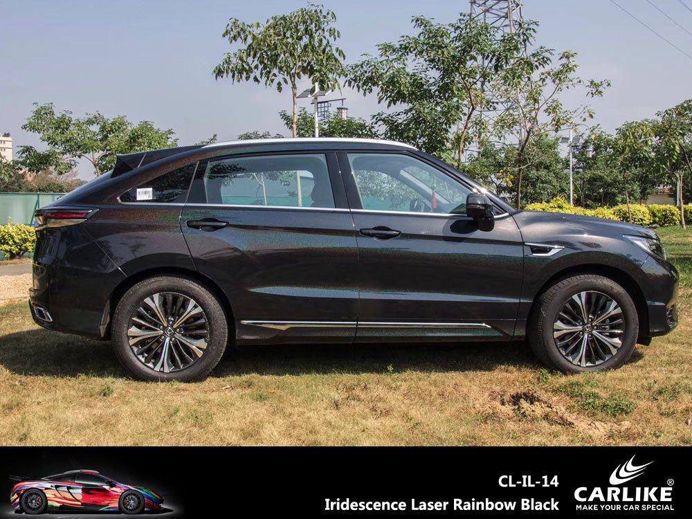 CARLIKE CL-IL-14 Iridescence Laser Rainbow Black Vinyl - CARLIKE WRAP
