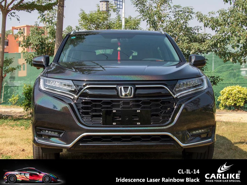 CARLIKE CL-IL-14 Iridescence Laser Rainbow Black Vinyl - CARLIKE WRAP