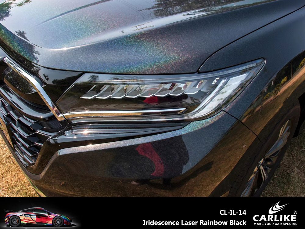 CARLIKE CL-IL-14 Iridescence Laser Rainbow Black Vinyl - CARLIKE WRAP