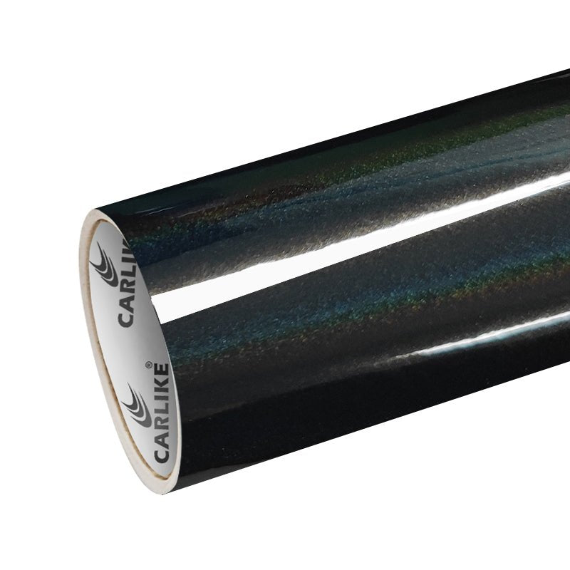 CARLIKE CL-IL-14 Iridescence Laser Rainbow Black Vinyl - CARLIKE WRAP