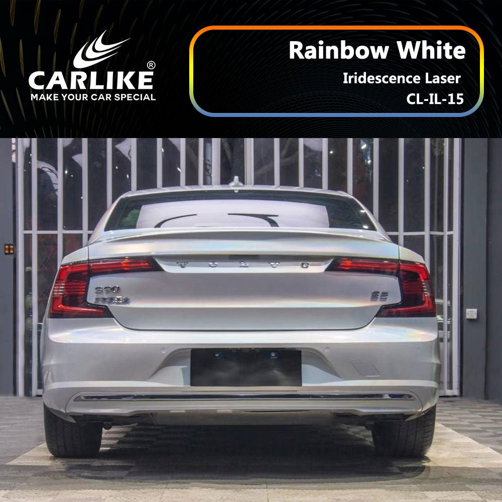 CARLIKE CL-IL-15 Iridescence Laser Rainbow White Vinyl - CARLIKE WRAP