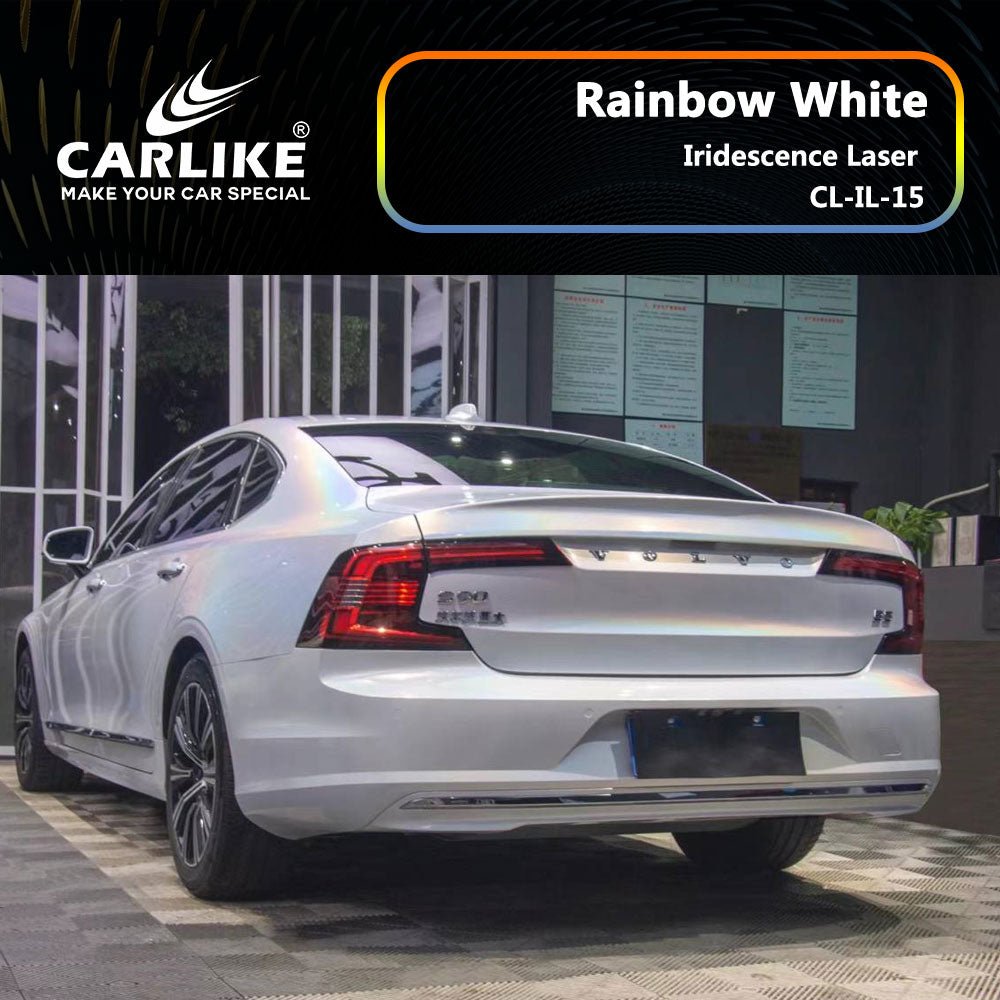 CARLIKE CL-IL-15 Iridescence Laser Rainbow White Vinyl - CARLIKE WRAP