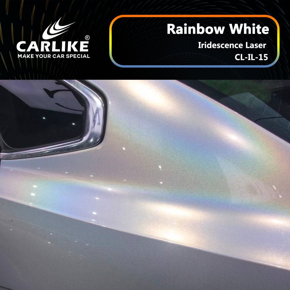 CARLIKE CL-IL-15 Iridescence Laser Rainbow White Vinyl - CARLIKE WRAP
