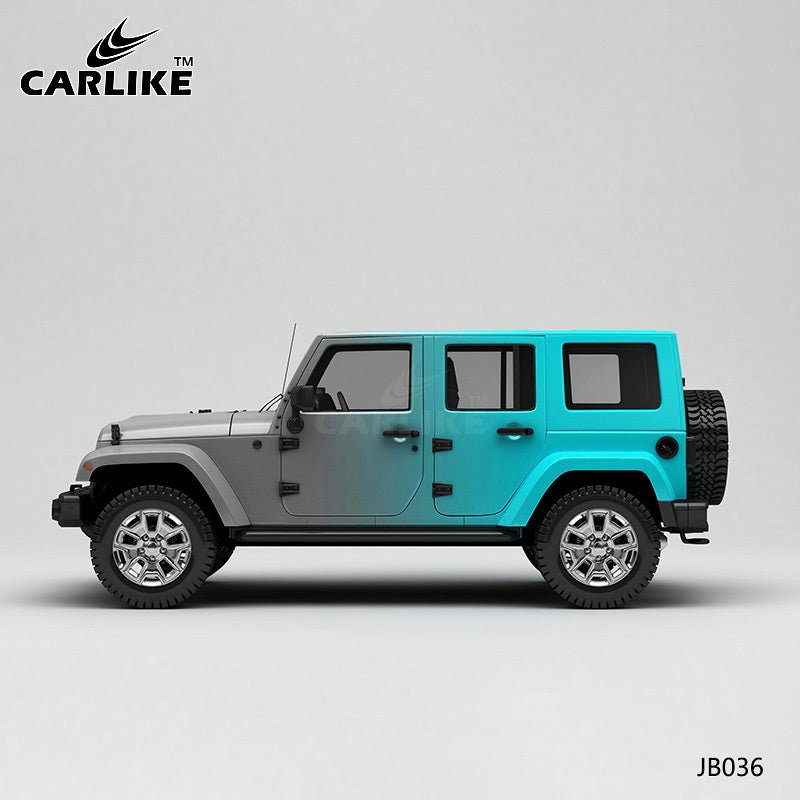 CARLIKE CL-JB036 Grey To Blue High-precision Printing Customized Car Vinyl Wrap - CARLIKE WRAP