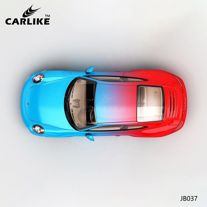 CARLIKE CL-JB037 Blue To Red High-precision Printing Customized Car Vinyl Wrap - CARLIKE WRAP