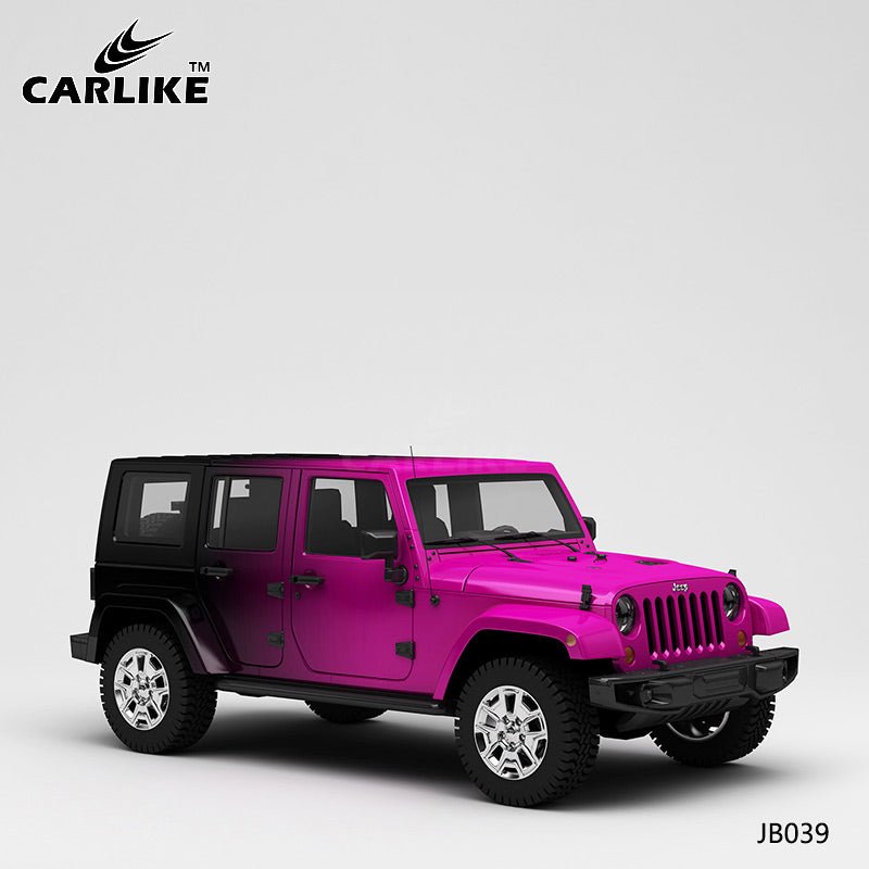CARLIKE CL-JB039 Fuchsia To Black High-precision Printing Customized Car Vinyl Wrap - CARLIKE WRAP