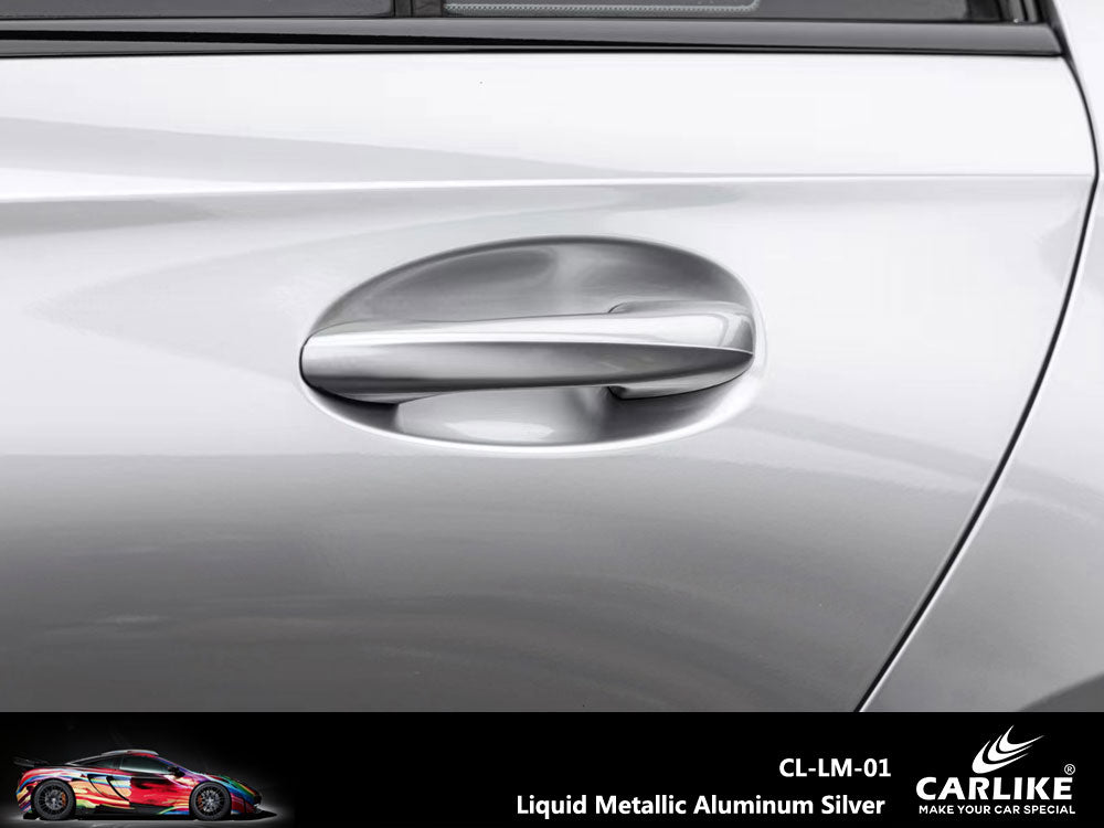 CARLIKE CL-LM-01P Liquid Metallic Aluminum Silver Vinyl PET Liner - CARLIKE WRAP