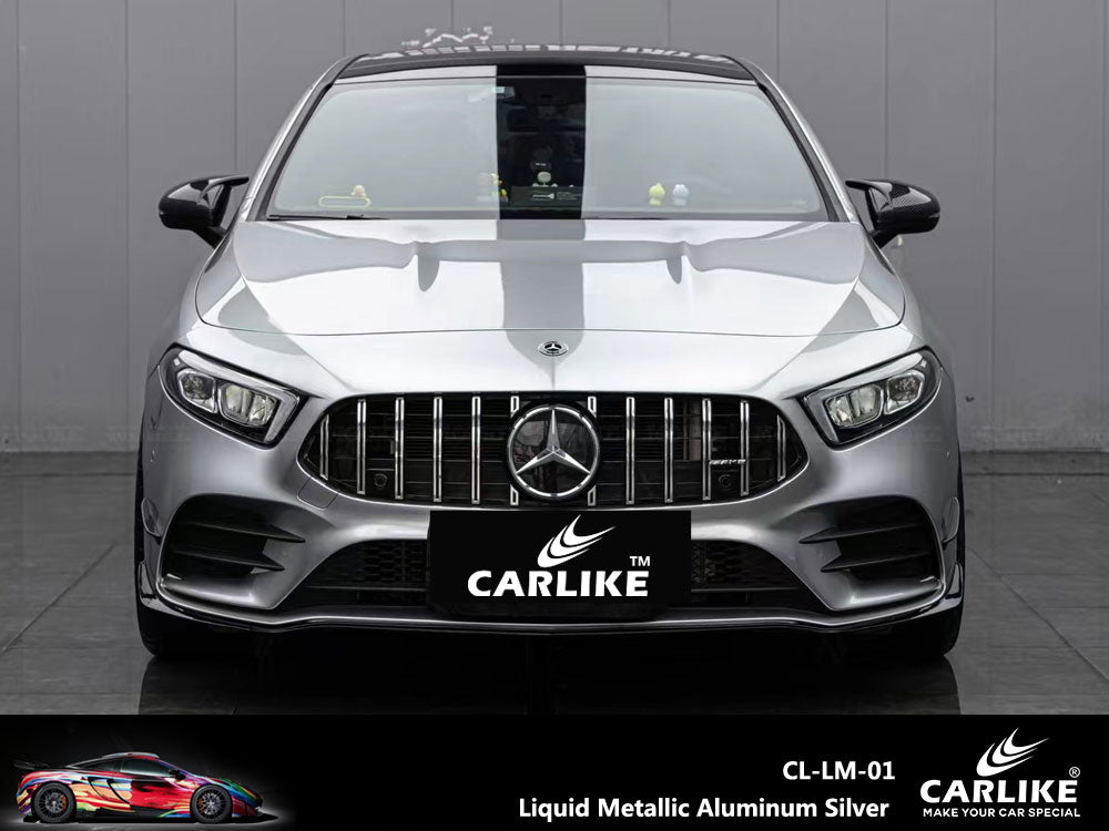 CARLIKE CL-LM-01P Liquid Metallic Aluminum Silver Vinyl PET Liner - CARLIKE WRAP