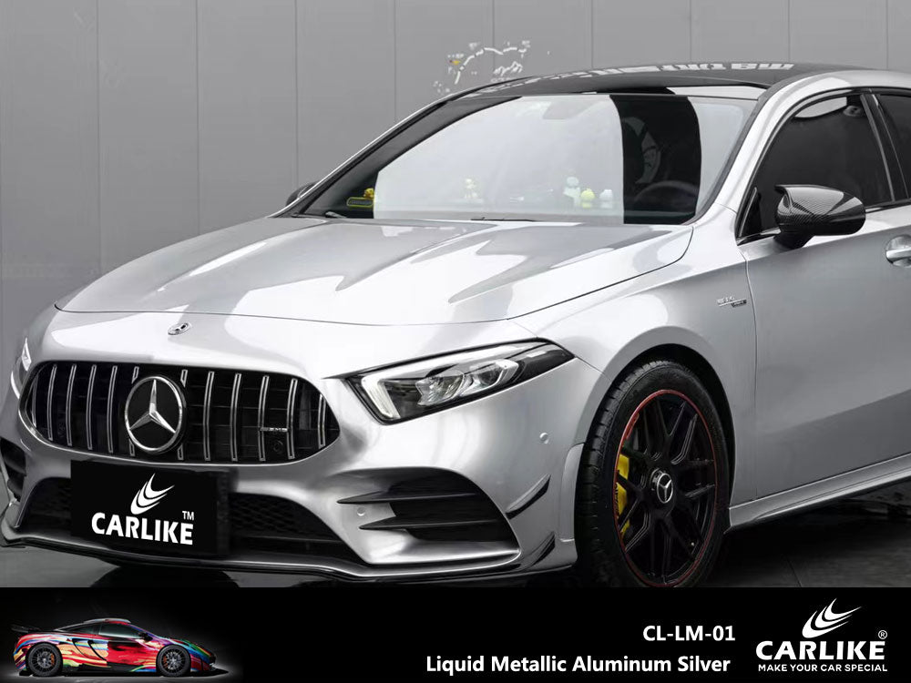CARLIKE CL-LM-01P Liquid Metallic Aluminum Silver Vinyl PET Liner - CARLIKE WRAP
