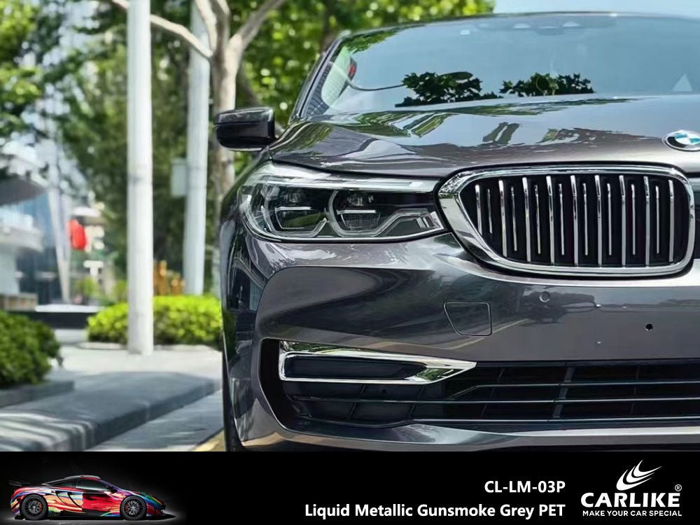 CARLIKE CL-LM-03P Liquid Metallic Gunsmoke Grey Vinyl PET Liner - CARLIKE WRAP