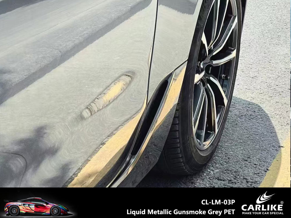 CARLIKE CL-LM-03P Liquid Metallic Gunsmoke Grey Vinyl PET Liner - CARLIKE WRAP