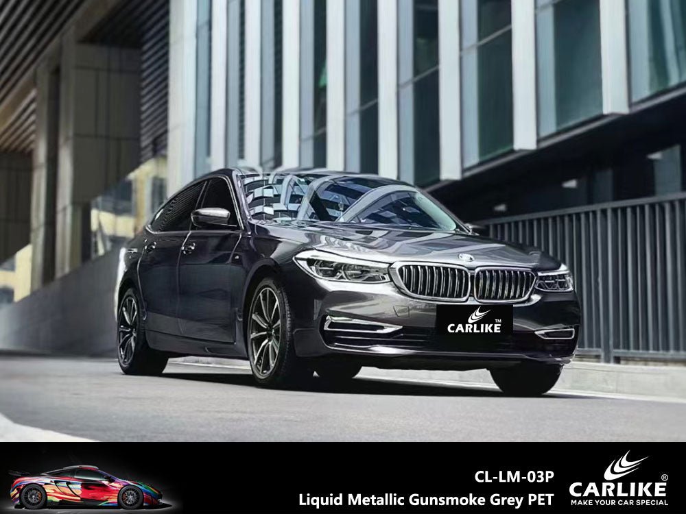 CARLIKE CL-LM-03P Liquid Metallic Gunsmoke Grey Vinyl PET Liner - CARLIKE WRAP