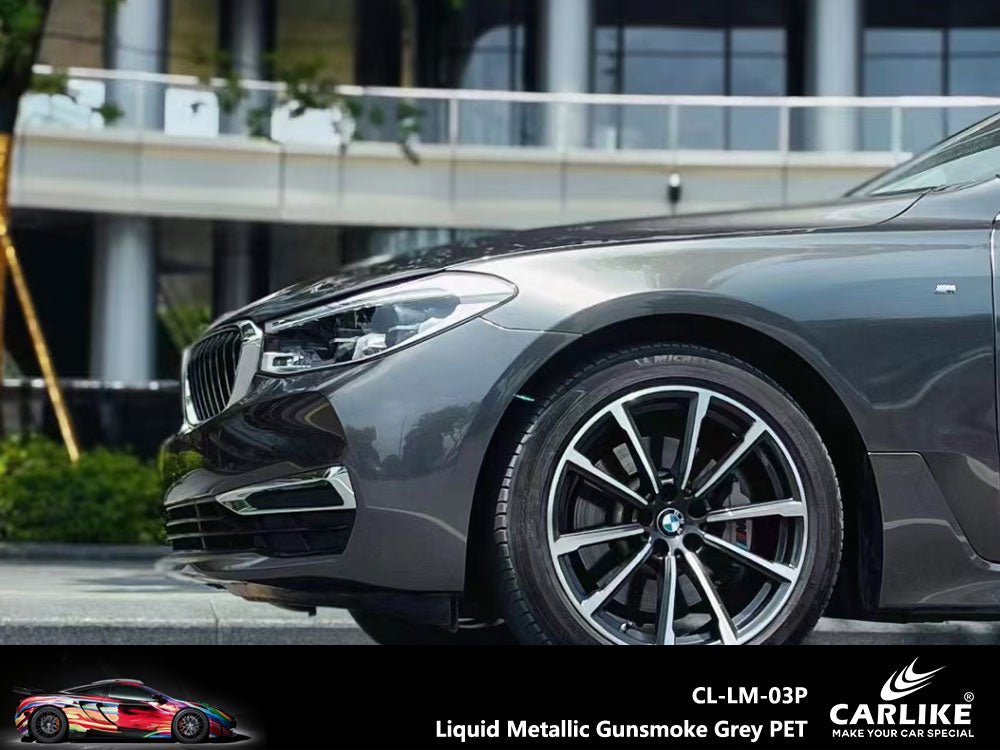 CARLIKE CL-LM-03P Liquid Metallic Gunsmoke Grey Vinyl PET Liner - CARLIKE WRAP