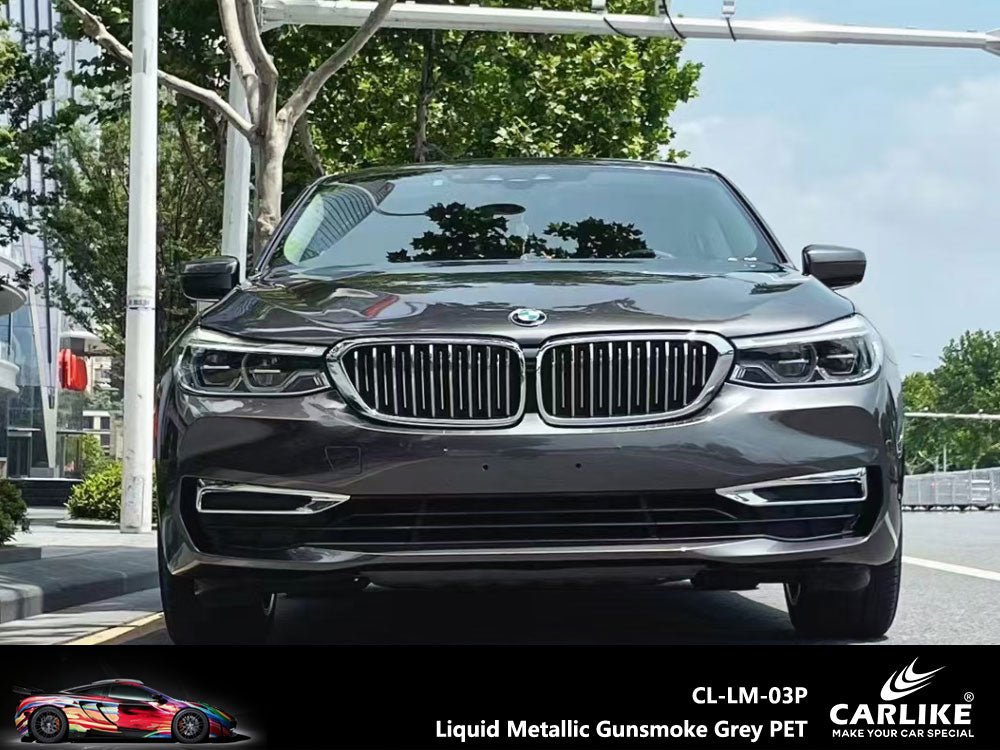 CARLIKE CL-LM-03P Liquid Metallic Gunsmoke Grey Vinyl PET Liner - CARLIKE WRAP