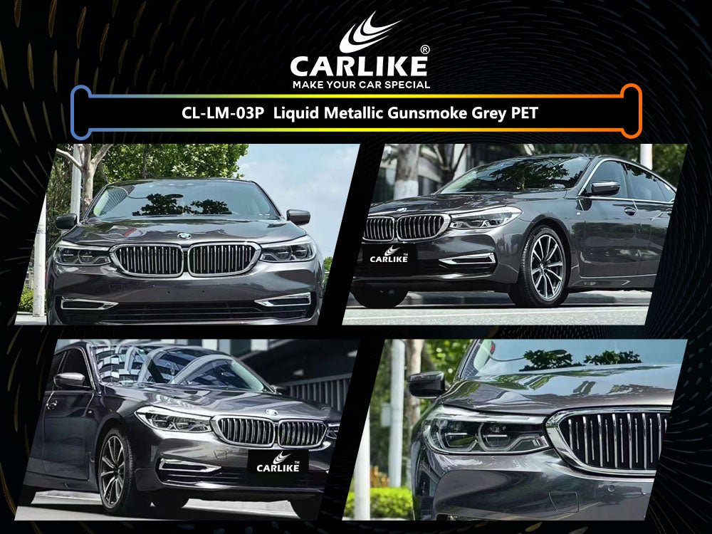 CARLIKE CL-LM-03P Liquid Metallic Gunsmoke Grey Vinyl PET Liner - CARLIKE WRAP